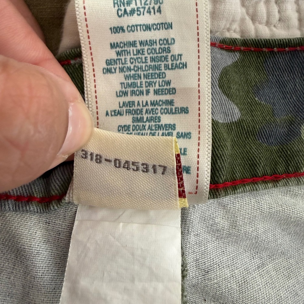 True Religion Billy Super T Camo Shorts Mens 42 Made in USA Baggy Y2K Streetwear - Picture 7 of 9